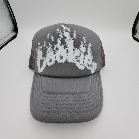 Cookies SF Slow Burn Foam Trucker Hat Grey Adjustable Snapback‎ Mesh Back NWOT - Picture 2 of 14